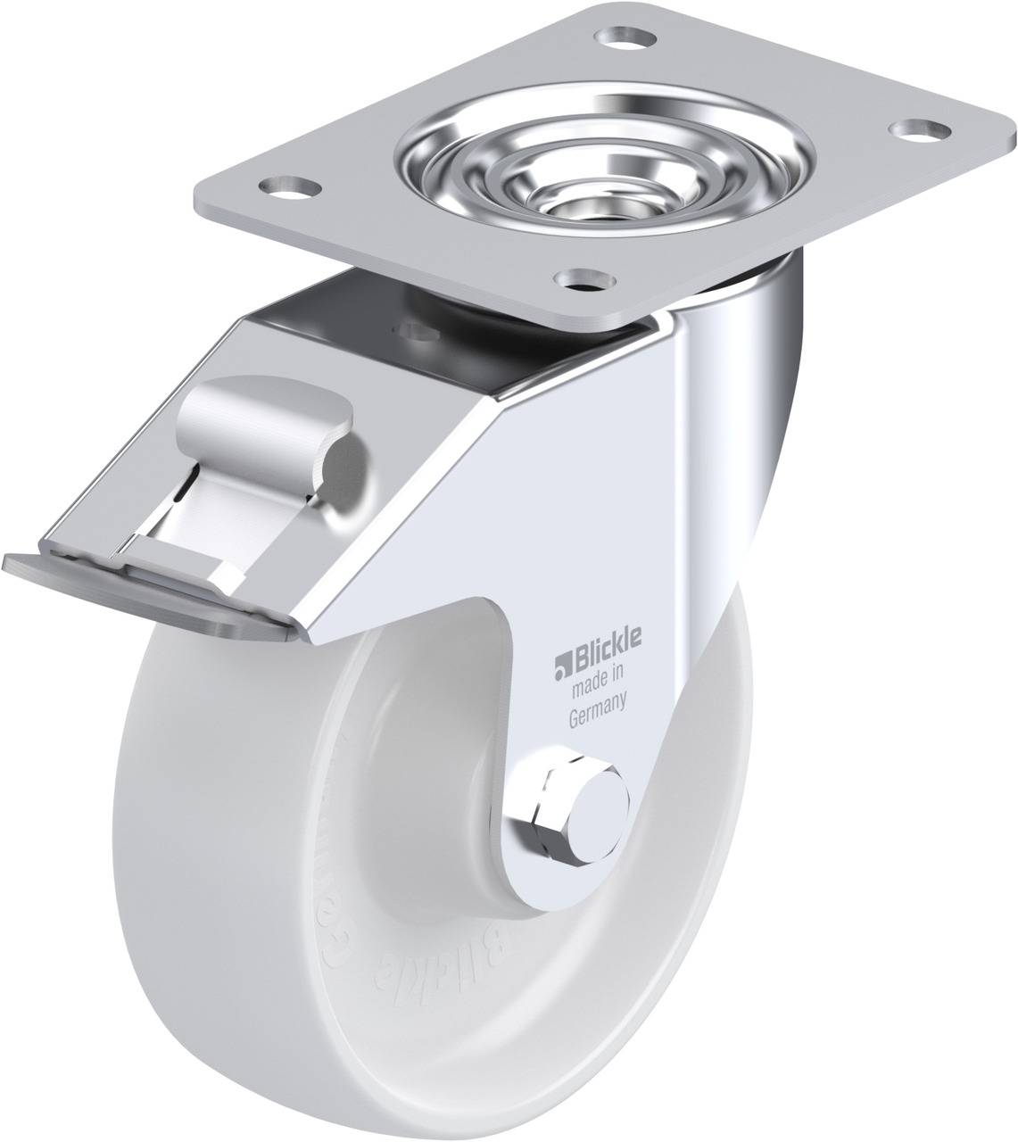 Blickle 452201 LE-PO 150R-FI Kółko skrętne z hamulcem Średnica koła: 150 mm Maksymalne obciążenie: 300 kg 1 szt. - obrazek 1
