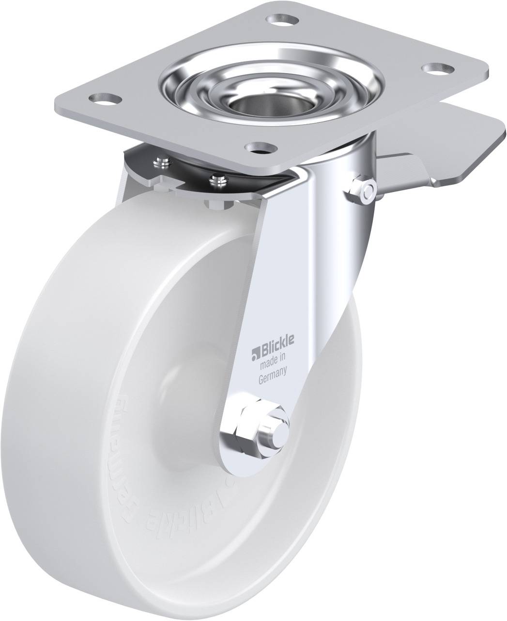 Blickle 645325 LE-PO 160G-ST Kółko skrętne z hamulcem Średnica koła: 160 mm Maksymalne obciążenie: 300 kg 1 szt. - obrazek 1