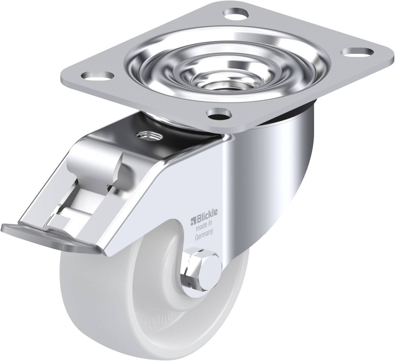 Blickle 498840 LE-PO 75R-FI Kółko skrętne z hamulcem Średnica koła: 75 mm Maksymalne obciążenie: 150 kg 1 szt. - obrazek 1