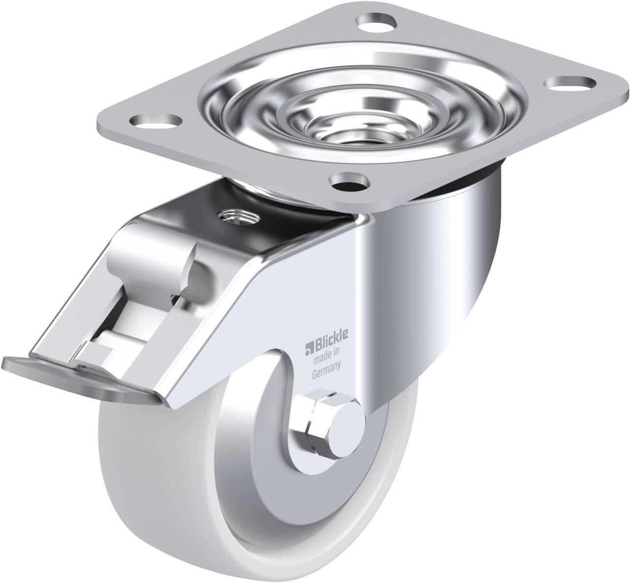 Blickle 644054 LE-PO 80G-FI-FA Kółko skrętne z hamulcem Średnica koła: 80 mm Maksymalne obciążenie: 150 kg 1 szt. - obrazek 1