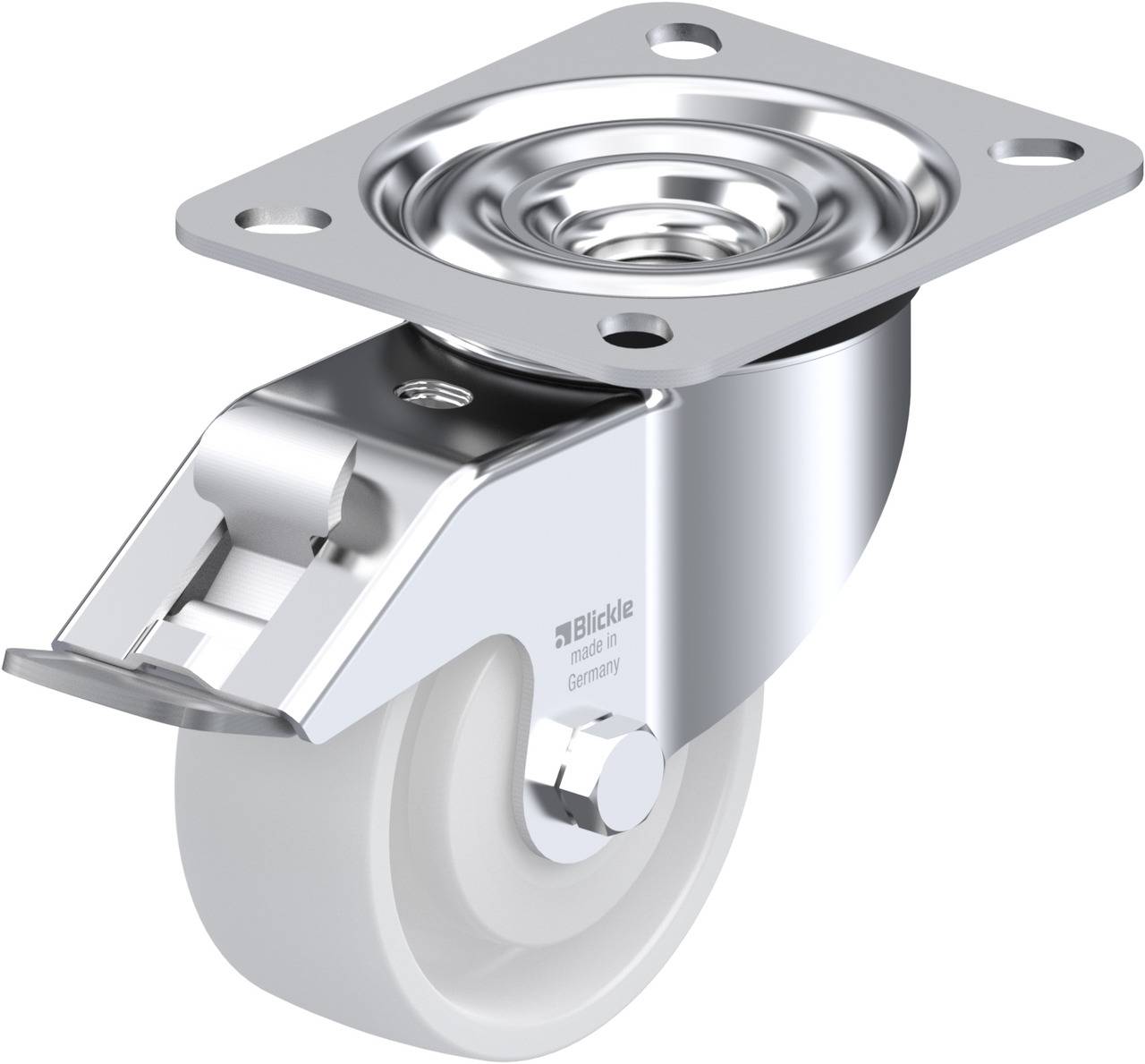 Blickle 839209 LE-PO 80KA-FI Kółko skrętne z hamulcem Średnica koła: 80 mm Maksymalne obciążenie: 150 kg 1 szt. - obrazek 1