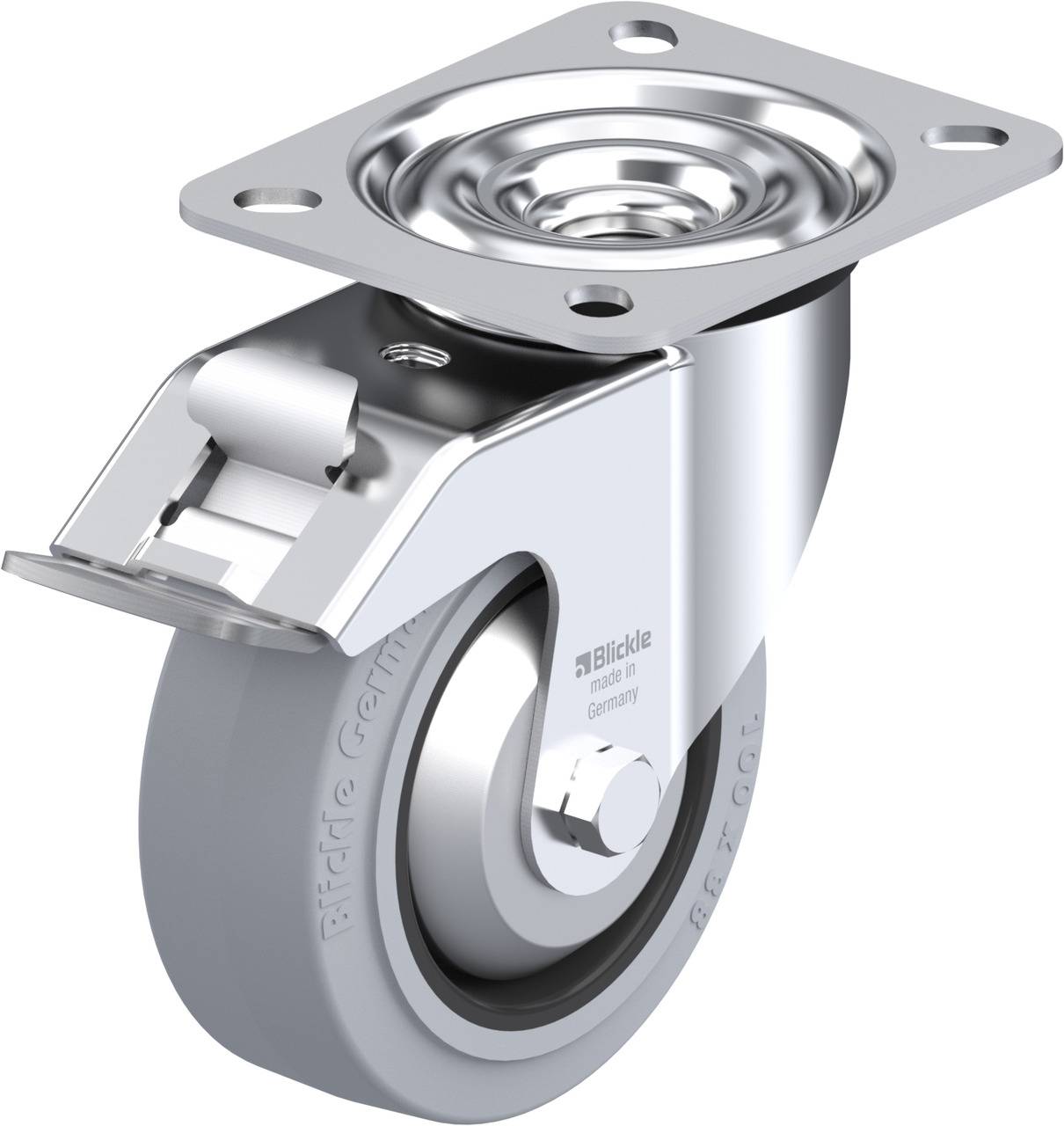 Blickle 663450 LE-POEV 100R-FI-SG-FA Kółko skrętne z hamulcem Średnica koła: 100 mm Maksymalne obciążenie: 150 kg 1 szt. - obrazek 1