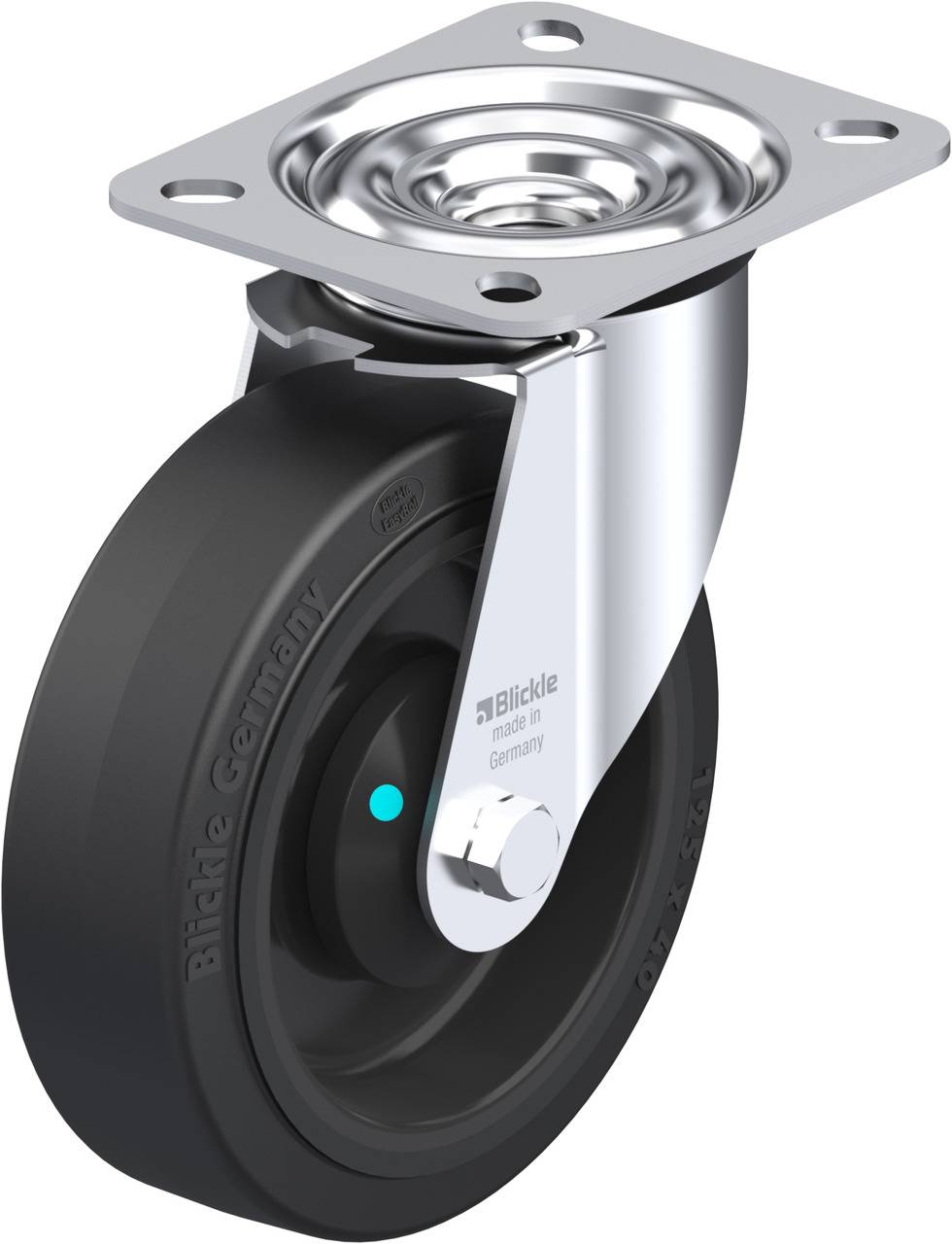 Blickle 700997 LE-POEV 125KAD Kółko skrętne Średnica koła: 125 mm Maksymalne obciążenie: 150 kg 1 szt. - obrazek 1
