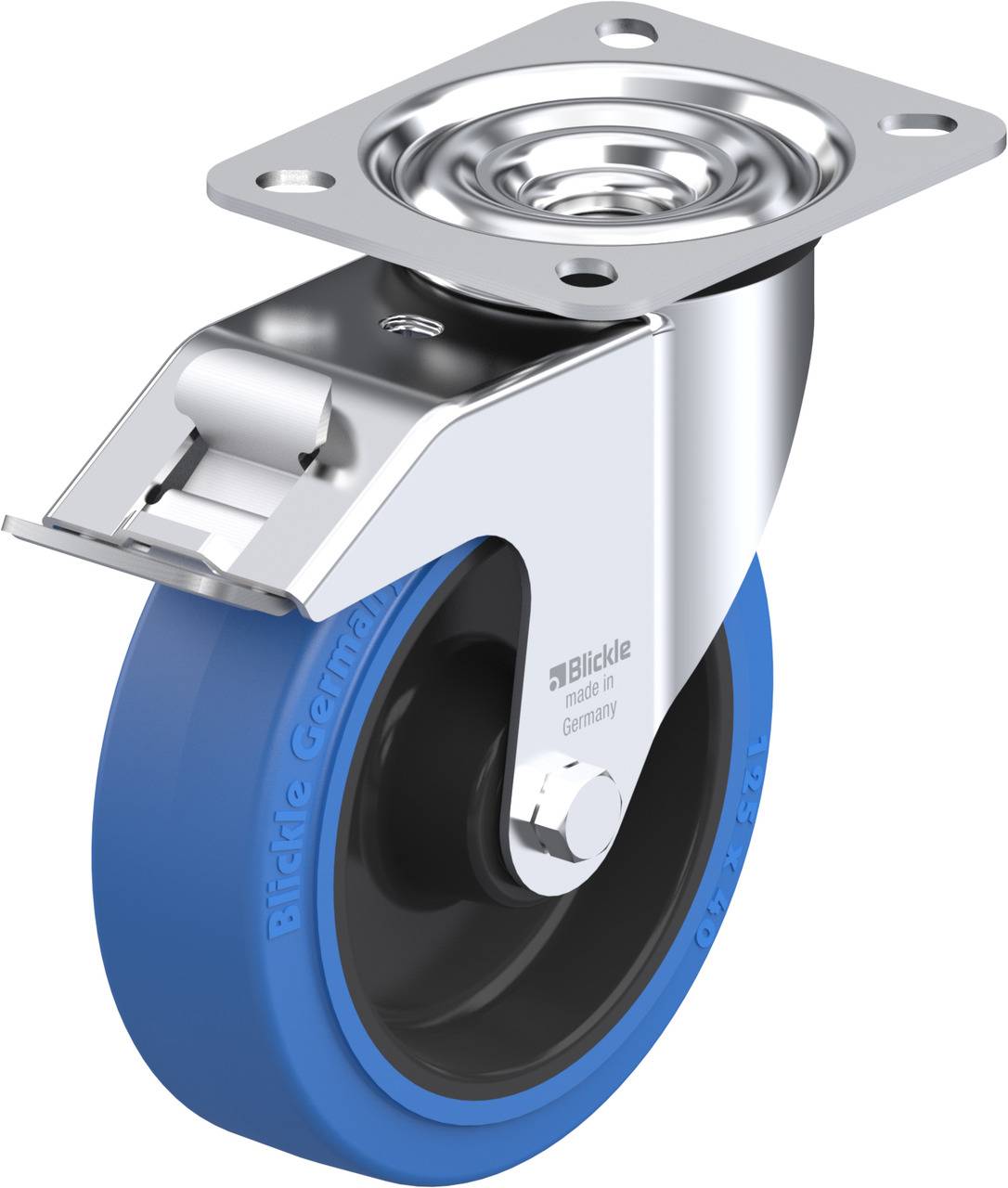 Blickle 457408 LE-POEV 125R-FI-SB Kółko skrętne z hamulcem Średnica koła: 125 mm Maksymalne obciążenie: 150 kg 1 szt. - obrazek 1