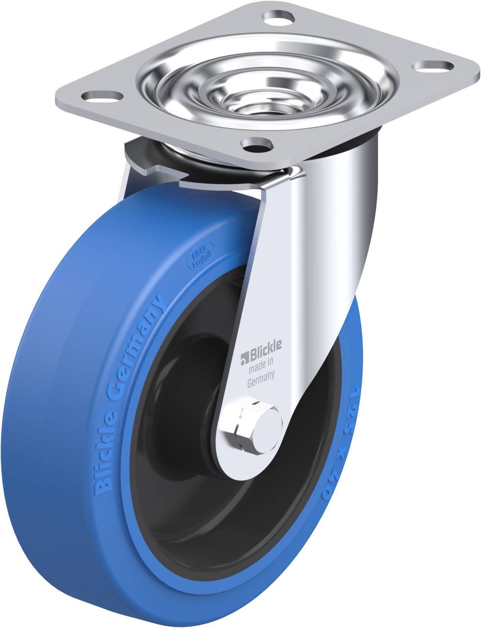 Blickle 457390 LE-POEV 125R-SB Kółko skrętne Średnica koła: 125 mm Maksymalne obciążenie: 150 kg 1 szt. - obrazek 1