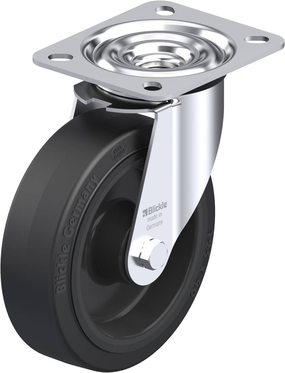 Blickle 850118 LE-POEV 125XR Kółko skrętne Średnica koła: 125 mm Maksymalne obciążenie: 150 kg 1 szt. - obrazek 1