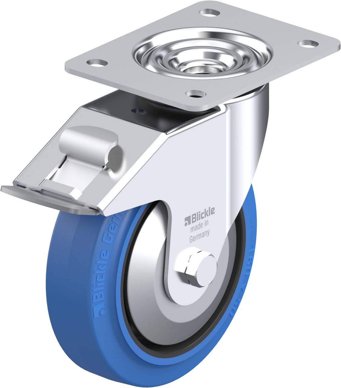 Blickle 749608 LE-POEV 160KA-FI-SB-FA Kółko skrętne z hamulcem Średnica koła: 160 mm Maksymalne obciążenie: 300 kg 1 szt - obrazek 1