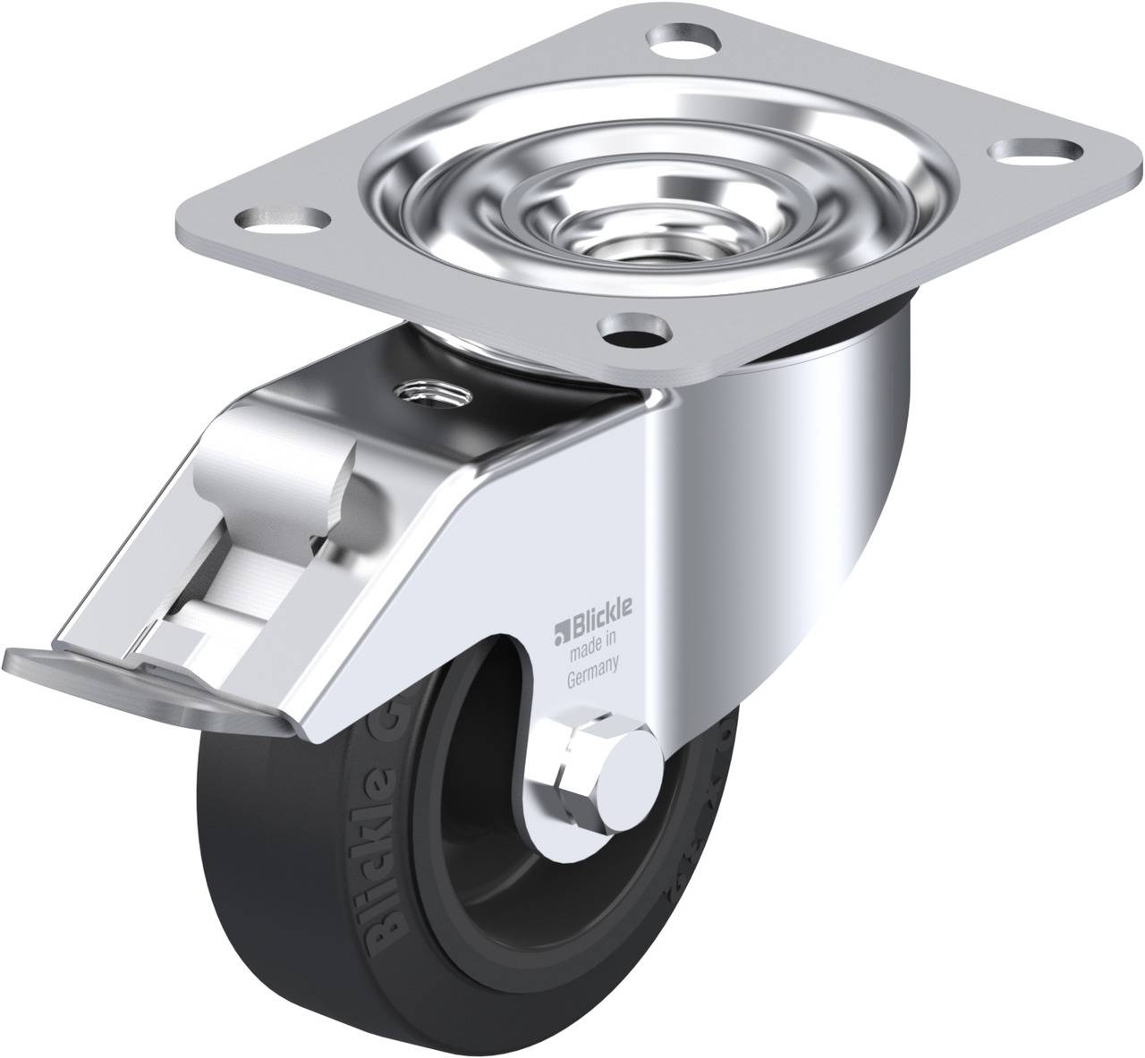 Blickle 842781 LE-POEV 80G-FI Kółko skrętne z hamulcem Średnica koła: 80 mm Maksymalne obciążenie: 140 kg 1 szt. - obrazek 1
