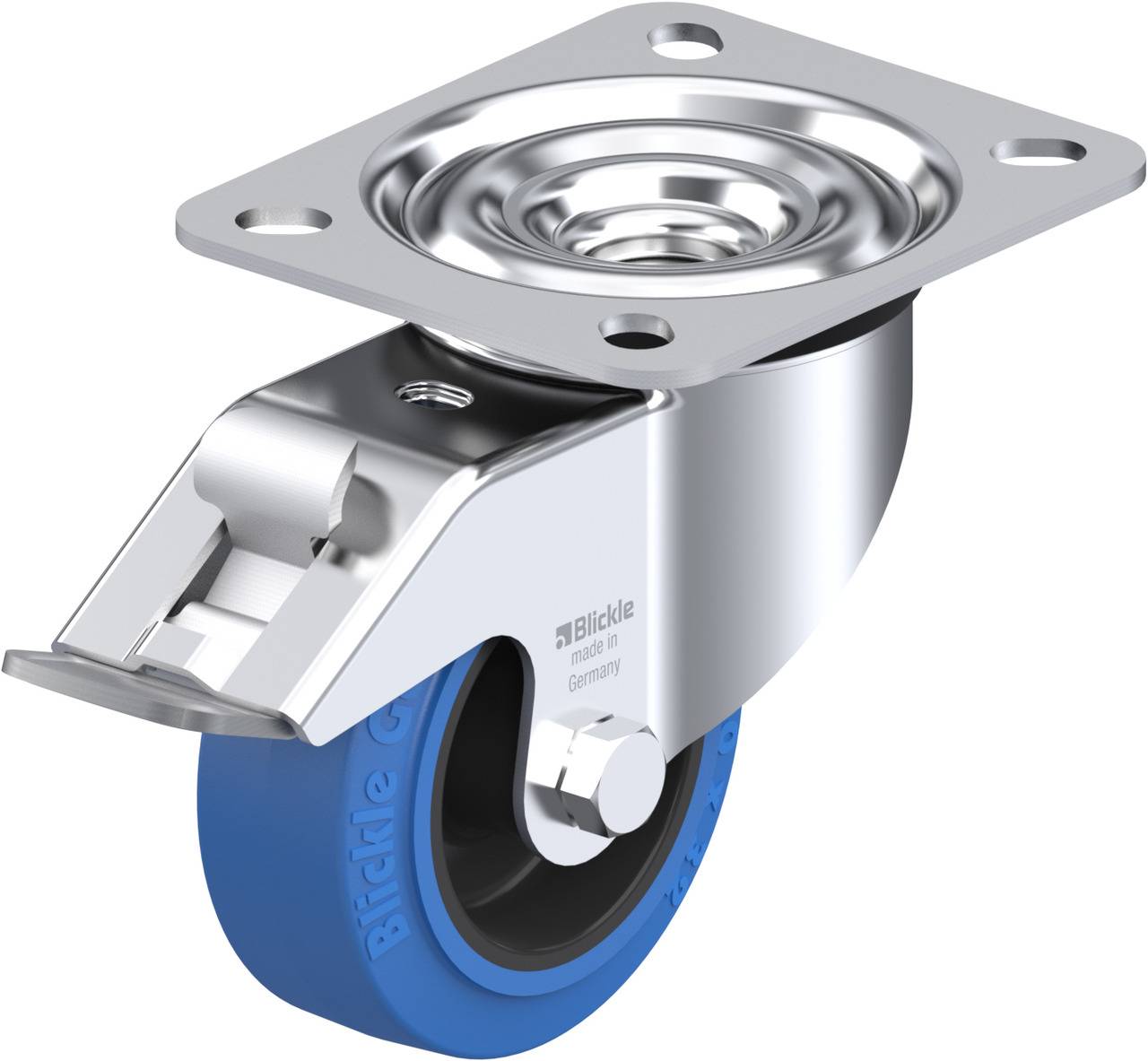 Blickle 850055 LE-POEV 80G-FI-SB Kółko skrętne z hamulcem Średnica koła: 80 mm Maksymalne obciążenie: 140 kg 1 szt. - obrazek 1