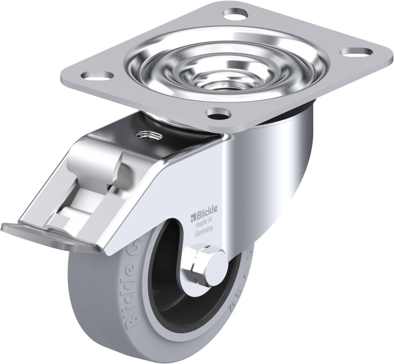 Blickle 850057 LE-POEV 80G-FI-SG Kółko skrętne z hamulcem Średnica koła: 80 mm Maksymalne obciążenie: 140 kg 1 szt. - obrazek 1