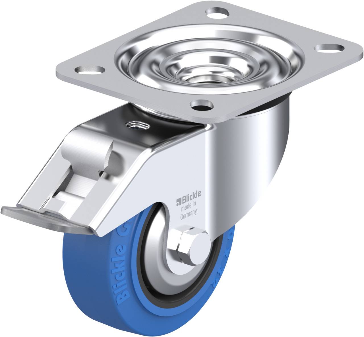 Blickle 710046 LE-POEV 80R-FI-SB-FA Kółko skrętne z hamulcem Średnica koła: 80 mm Maksymalne obciążenie: 140 kg 1 szt. - obrazek 1