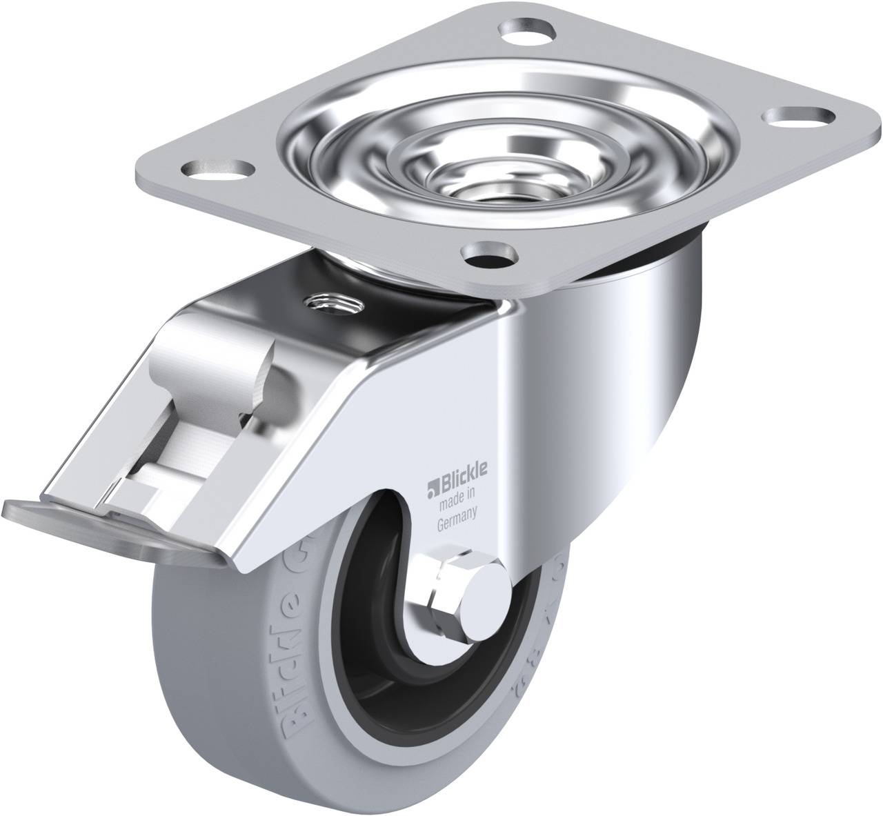 Blickle 604819 LE-POEV 80R-FI-SG Kółko skrętne z hamulcem Średnica koła: 80 mm Maksymalne obciążenie: 140 kg 1 szt. - obrazek 1