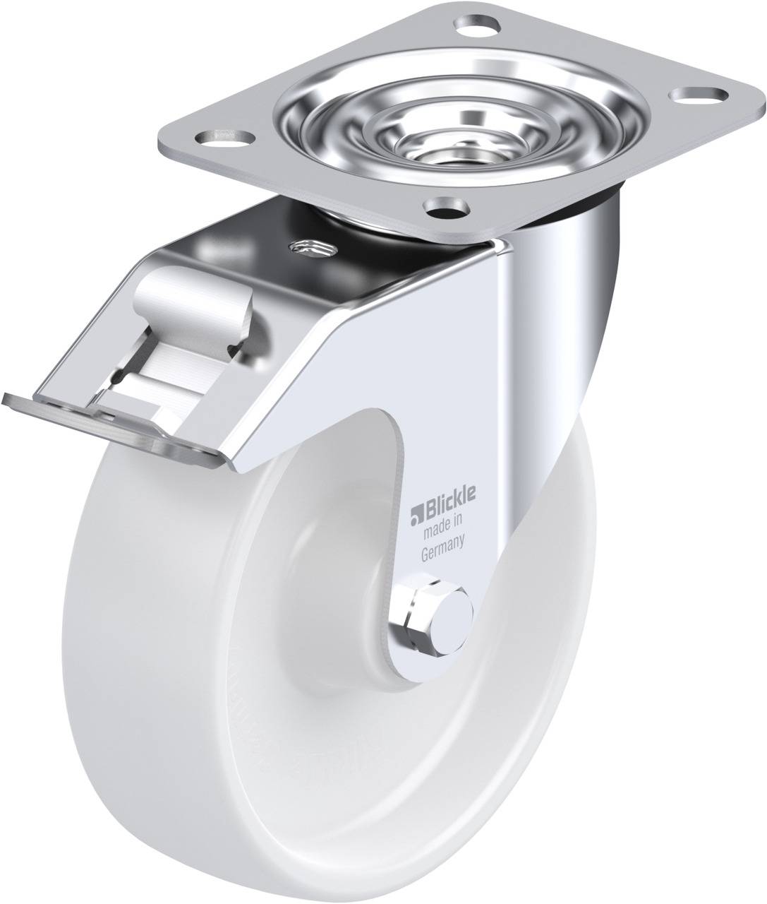 Blickle 762852 LE-PPN 125R-FI Kółko skrętne z hamulcem Średnica koła: 125 mm Maksymalne obciążenie: 150 kg 1 szt. - obrazek 1
