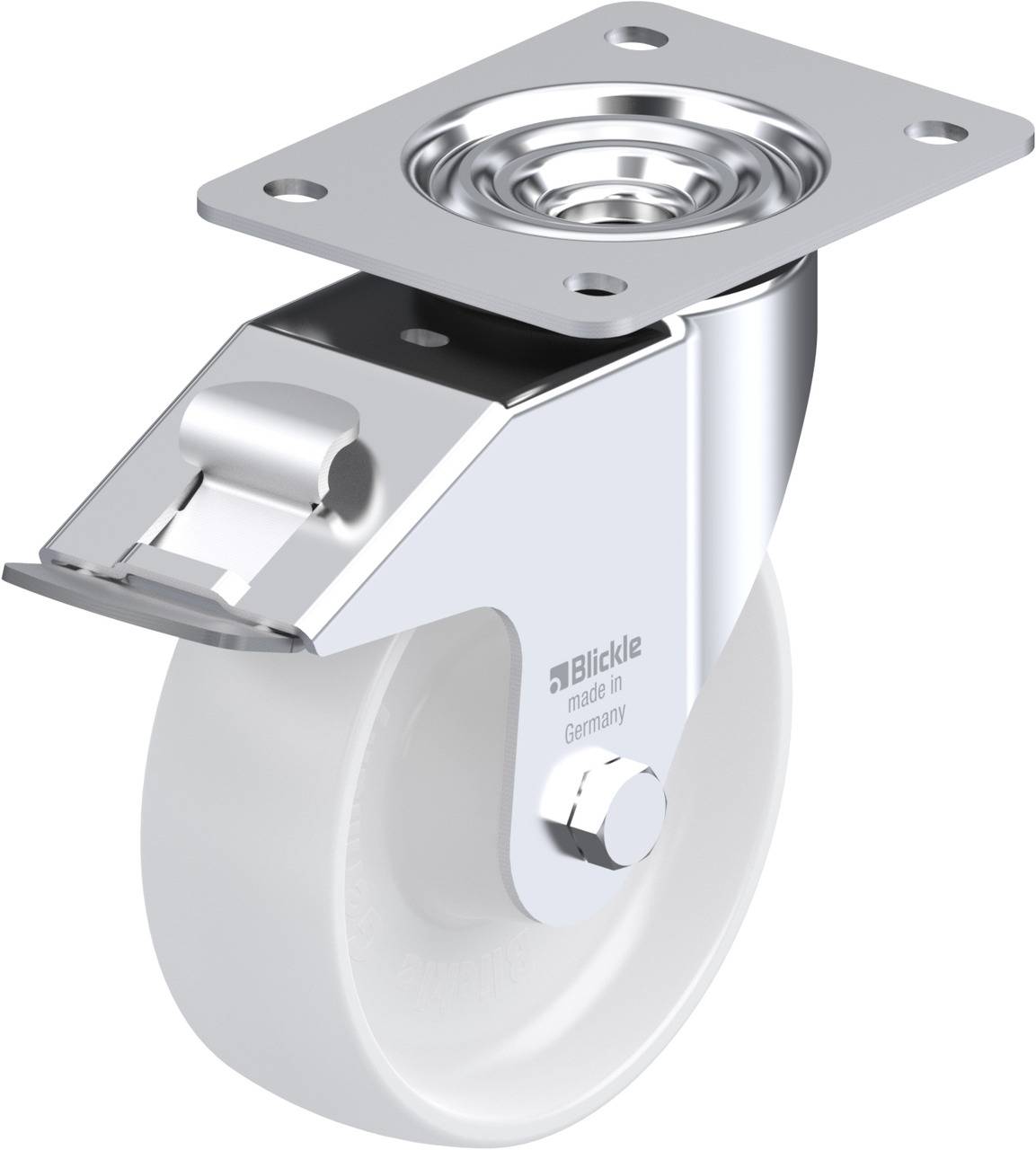 Blickle 762863 LE-PPN 150R-FI Kółko skrętne z hamulcem Średnica koła: 150 mm Maksymalne obciążenie: 300 kg 1 szt. - obrazek 1