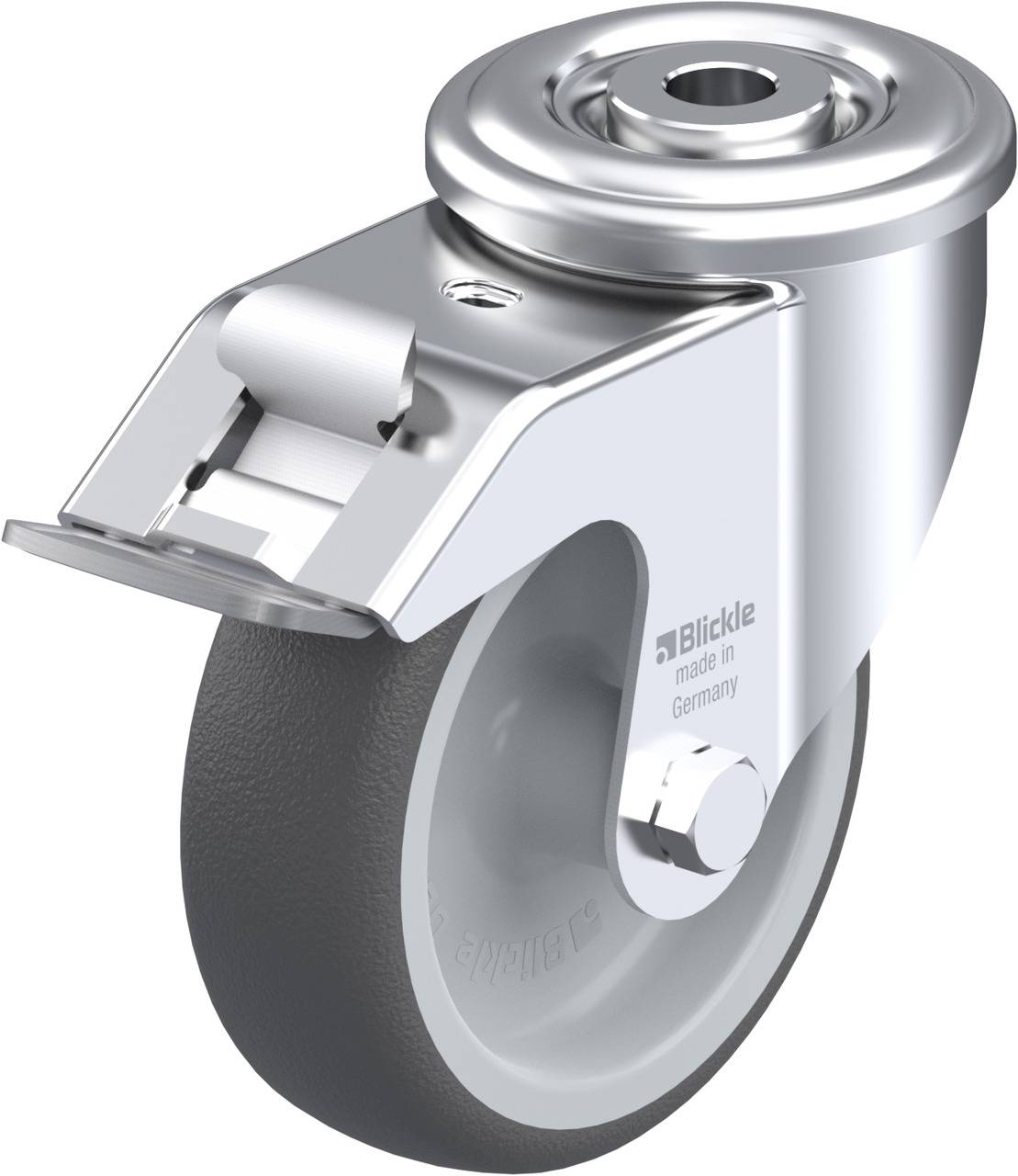 Blickle 847002 LER-PATH 100G-FI Kółko skrętne z hamulcem Średnica koła: 100 mm Maksymalne obciążenie: 150 kg 1 szt. - obrazek 1