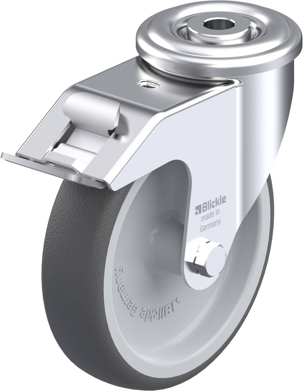 Blickle 847004 LER-PATH 125G-FI Kółko skrętne z hamulcem Średnica koła: 125 mm Maksymalne obciążenie: 150 kg 1 szt. - obrazek 1