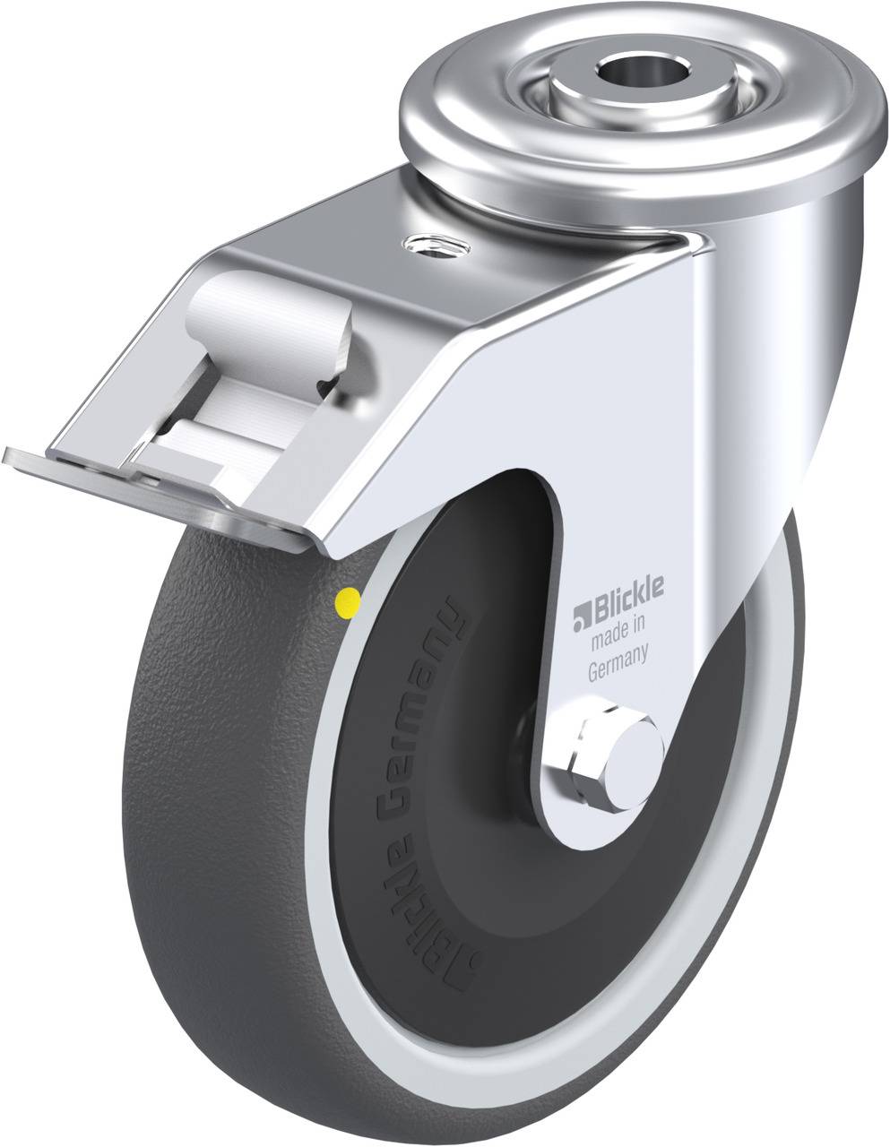 Blickle 852183 LER-PATH 125KF-FI-ELS Kółko skrętne z hamulcem Średnica koła: 125 mm Maksymalne obciążenie: 150 kg 1 szt. - obrazek 1