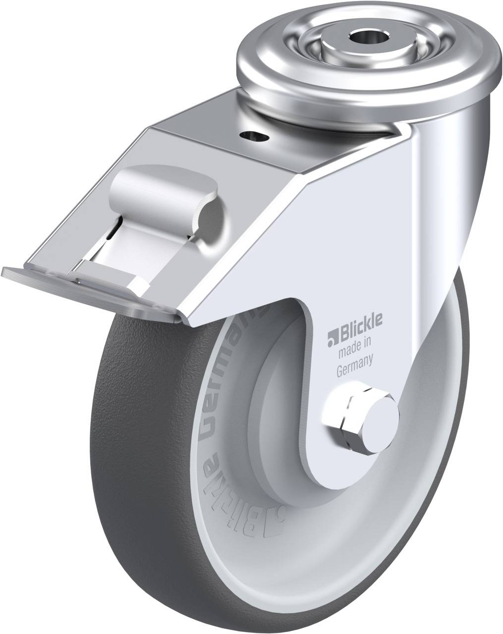 Blickle 753512 LER-PATH 160KA-FI Kółko skrętne z hamulcem Średnica koła: 160 mm Maksymalne obciążenie: 300 kg 1 szt. - obrazek 1