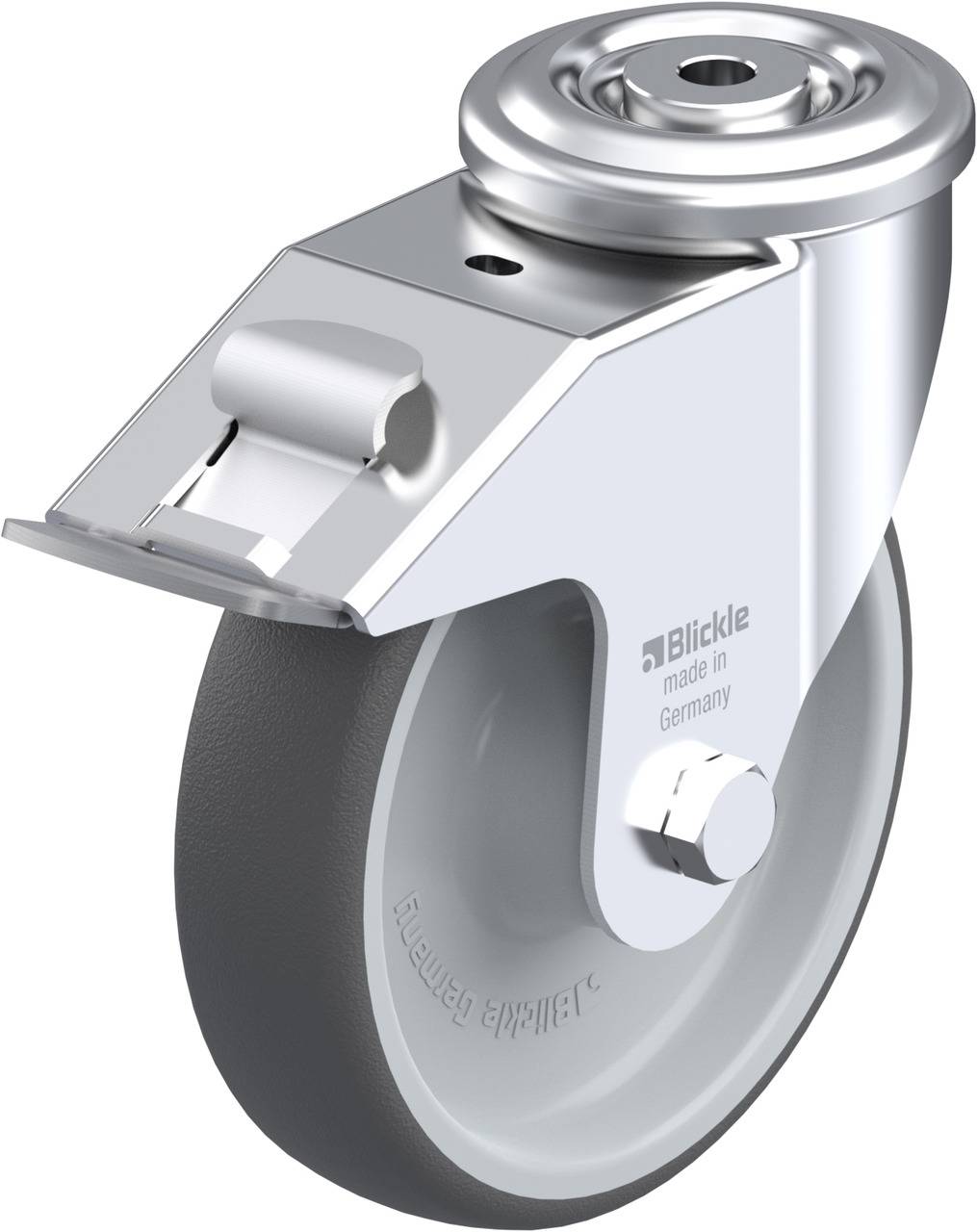 Blickle 847008 LER-PATH 160R-FI Kółko skrętne z hamulcem Średnica koła: 160 mm Maksymalne obciążenie: 300 kg 1 szt. - obrazek 1