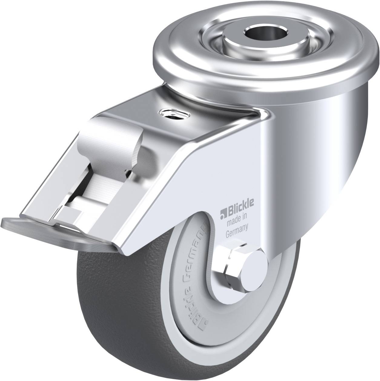 Blickle 754490 LER-PATH 80KF-FI Kółko skrętne z hamulcem Średnica koła: 80 mm Maksymalne obciążenie: 150 kg 1 szt. - obrazek 1