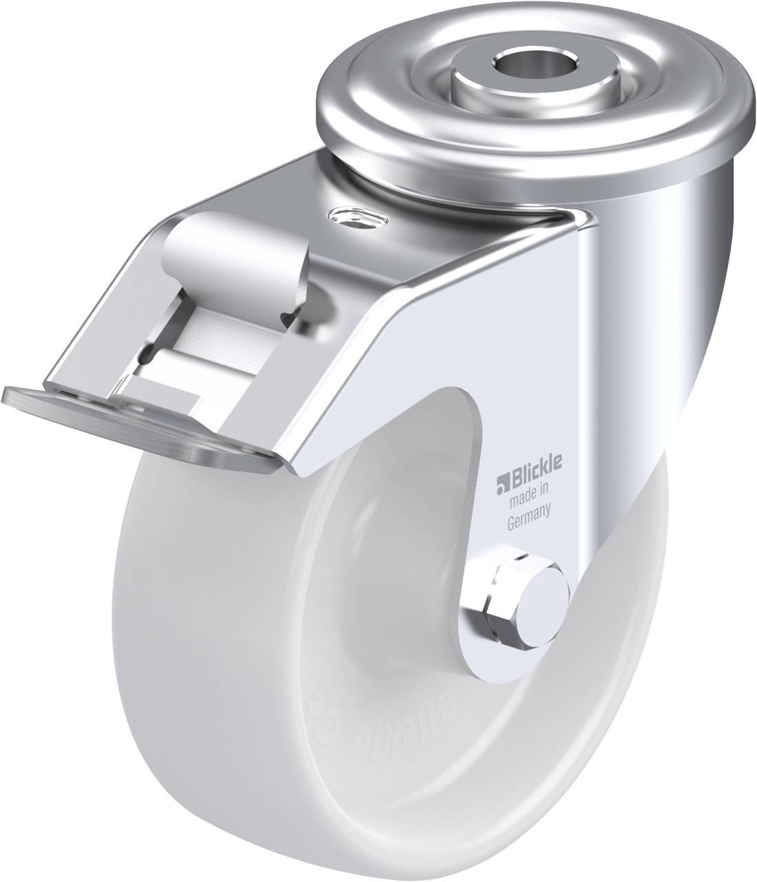 Blickle 433029 LER-PO 100G-FI Kółko skrętne z hamulcem Średnica koła: 100 mm Maksymalne obciążenie: 150 kg 1 szt. - obrazek 1