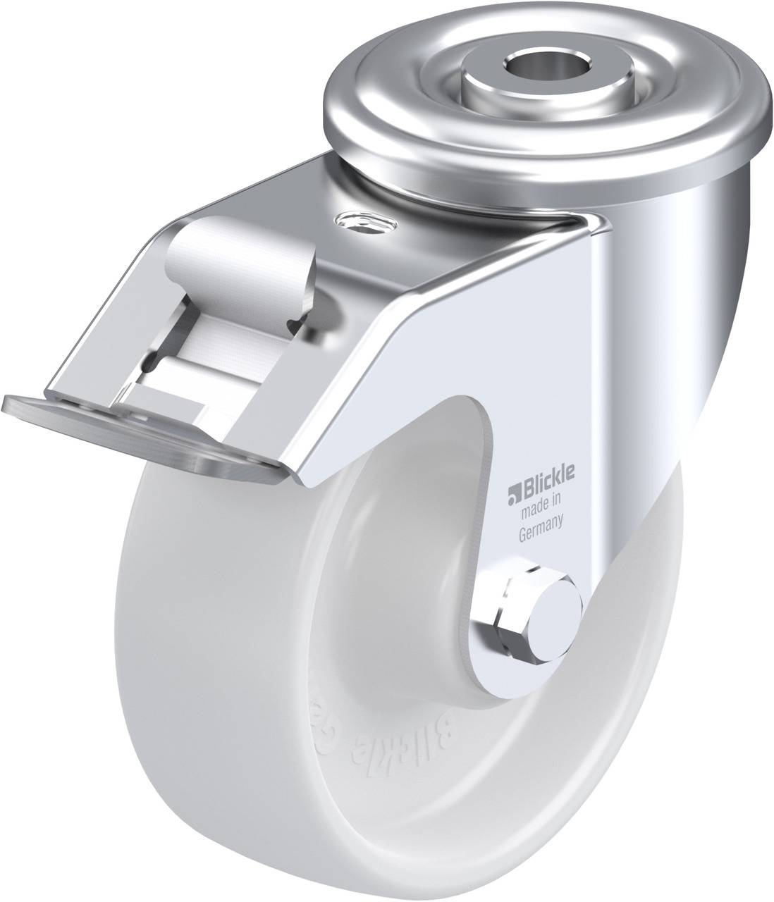 Blickle 580084 LER-PO 100R-FI Kółko skrętne z hamulcem Średnica koła: 100 mm Maksymalne obciążenie: 150 kg 1 szt. - obrazek 1