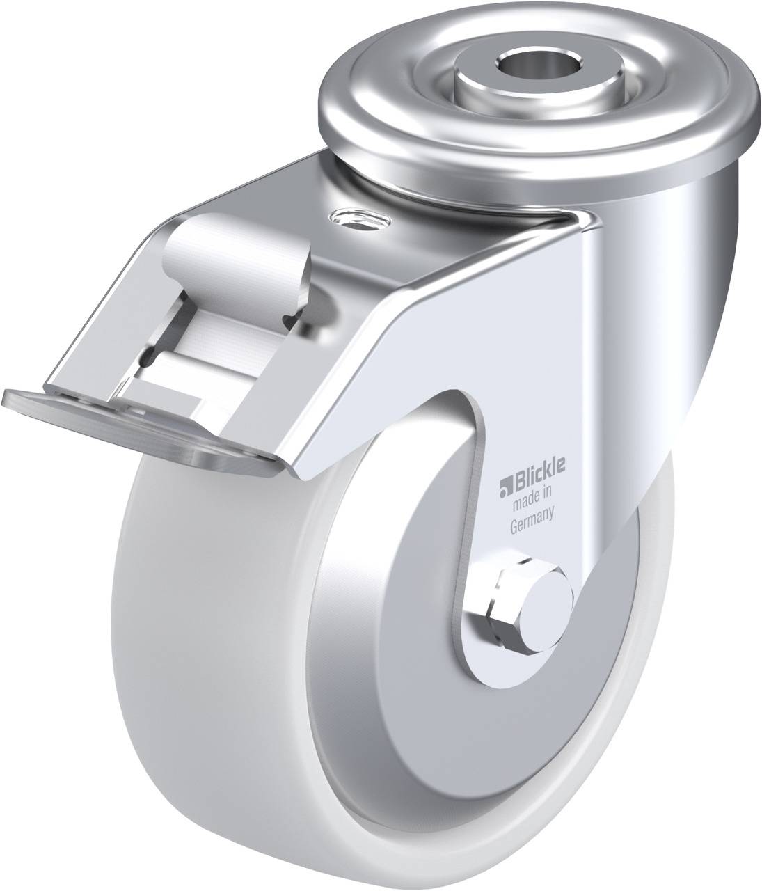 Blickle 749755 LER-PO 100R-FI-FA Kółko skrętne z hamulcem Średnica koła: 100 mm Maksymalne obciążenie: 150 kg 1 szt. - obrazek 1