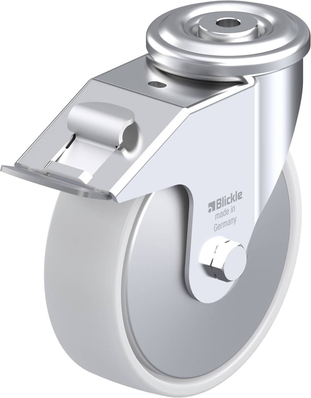 Blickle 749763 LER-PO 160R-FI-FA Kółko skrętne z hamulcem Średnica koła: 160 mm Maksymalne obciążenie: 300 kg 1 szt. - obrazek 1
