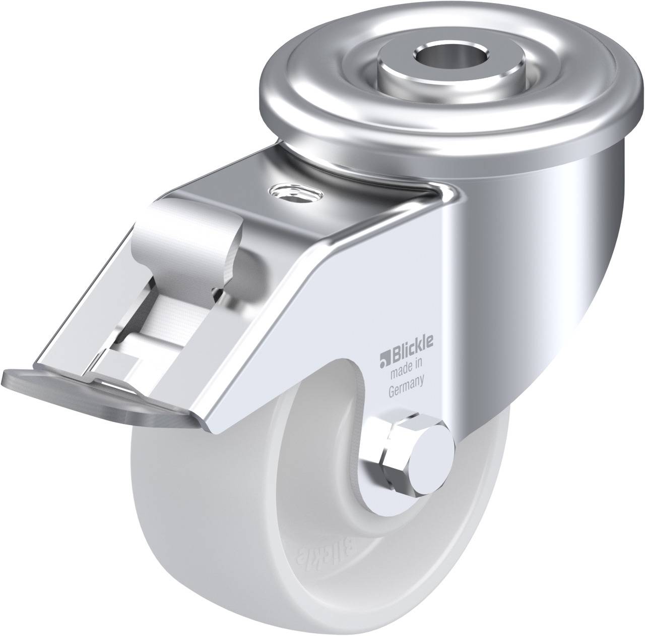 Blickle 580076 LER-PO 75R-FI Kółko skrętne z hamulcem Średnica koła: 75 mm Maksymalne obciążenie: 150 kg 1 szt. - obrazek 1