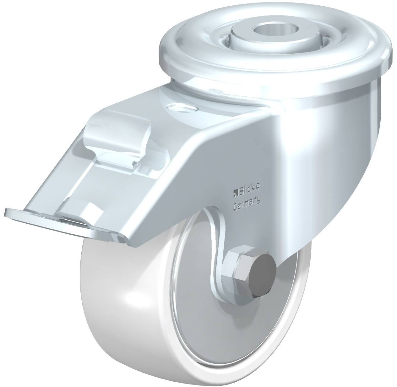 Blickle 665026 LER-PO 75R-FI-FA Kółko skrętne z hamulcem Średnica koła: 75 mm Maksymalne obciążenie: 150 kg 1 szt. - obrazek 1