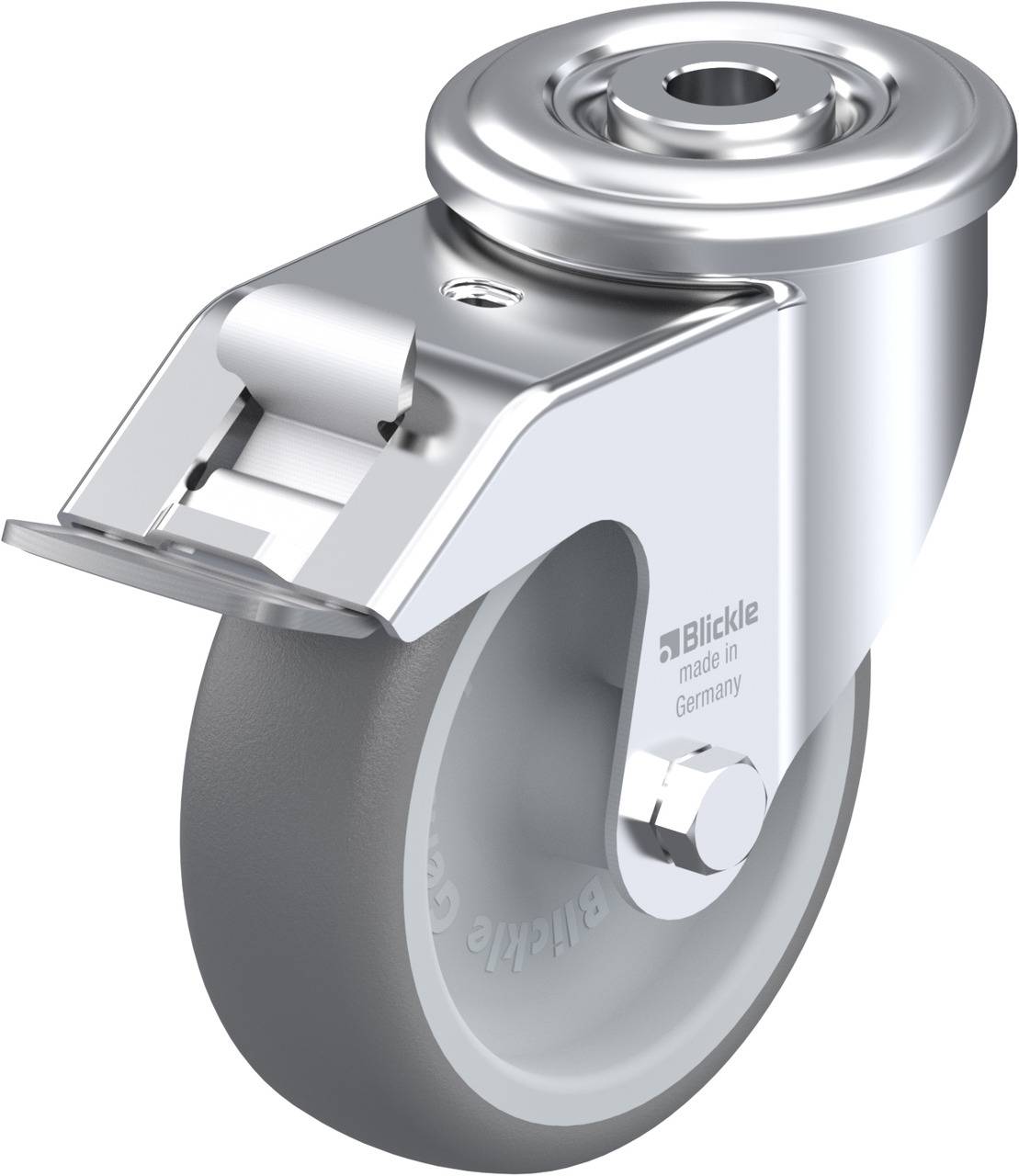Blickle 606590 LER-TPA 102G-FI Kółko skrętne z hamulcem Średnica koła: 100 mm Maksymalne obciążenie: 110 kg 1 szt. - obrazek 1