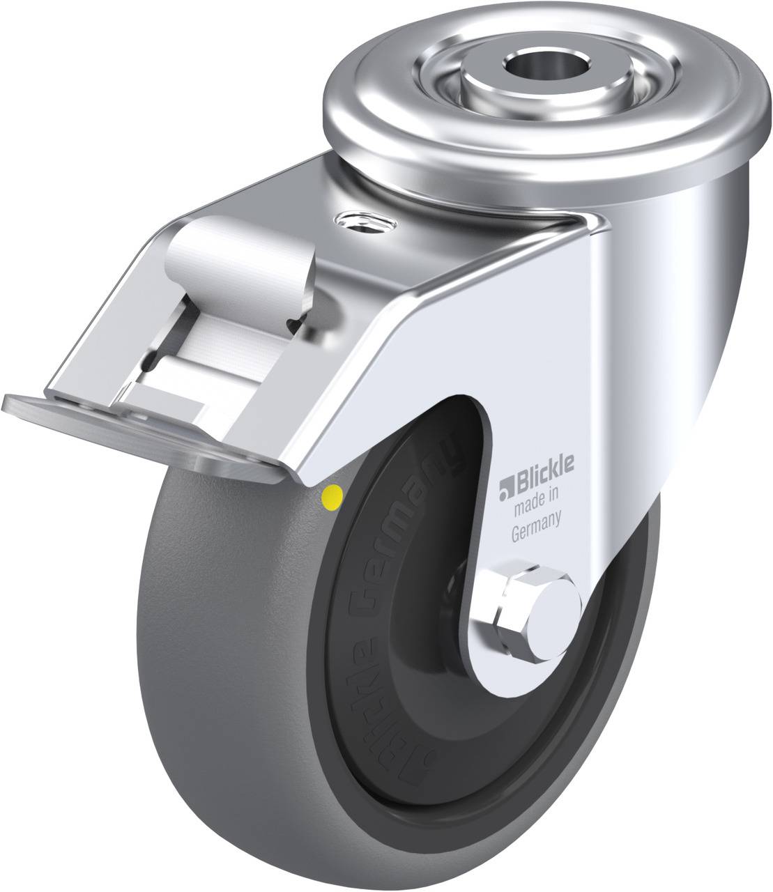 Blickle 762171 LER-TPA 102KF-FI-ELS Kółko skrętne z hamulcem Średnica koła: 100 mm Maksymalne obciążenie: 70 kg 1 szt. - obrazek 1