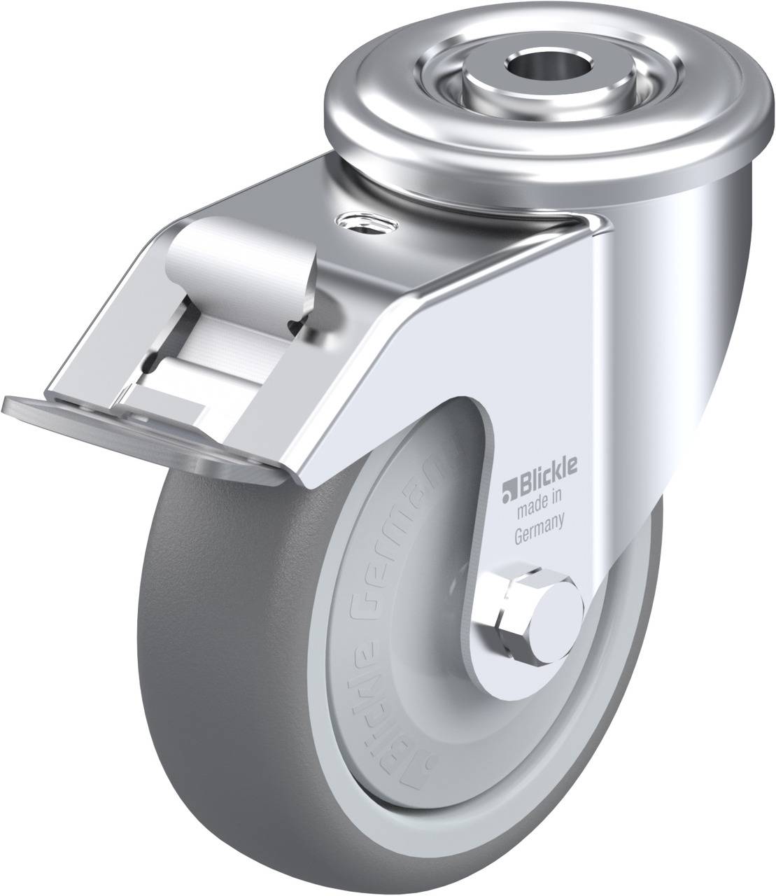 Blickle 847610 LER-TPA 102KF-FI Kółko skrętne z hamulcem Średnica koła: 100 mm Maksymalne obciążenie: 110 kg 1 szt. - obrazek 1