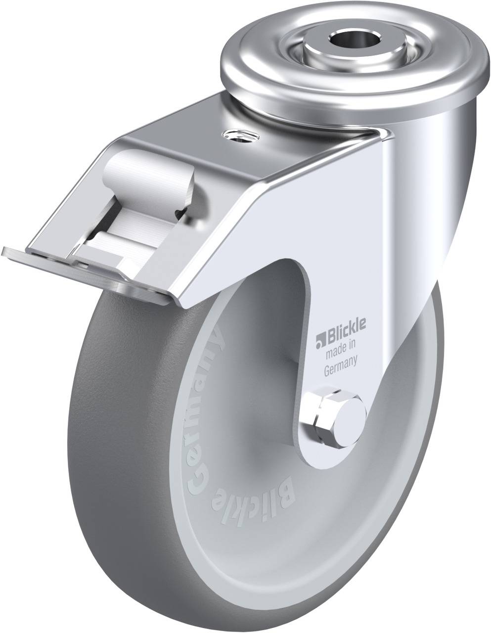 Blickle 617779 LER-TPA 127G-FI Kółko skrętne z hamulcem Średnica koła: 125 mm Maksymalne obciążenie: 125 kg 1 szt. - obrazek 1
