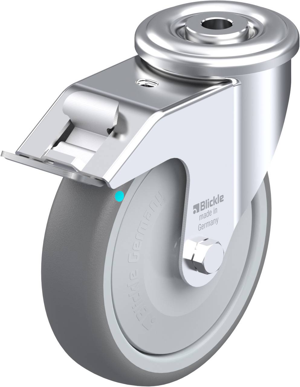 Blickle 849895 LER-TPA 127KFD-FI Kółko skrętne z hamulcem Średnica koła: 125 mm Maksymalne obciążenie: 125 kg 1 szt. - obrazek 1
