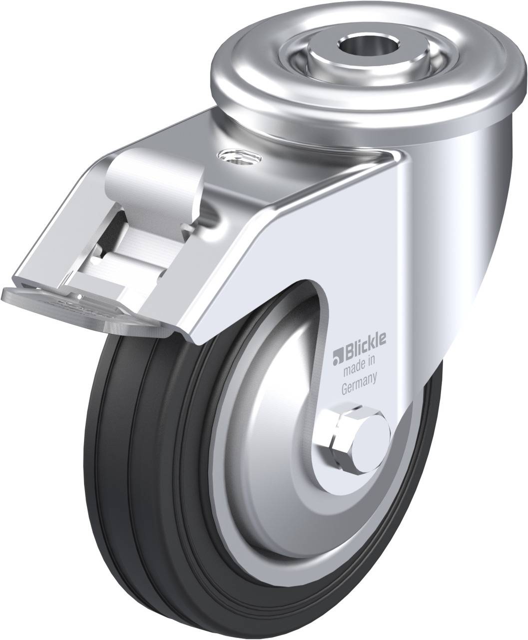 Blickle 632422 LER-VE 100R-FI-FA Kółko skrętne z hamulcem Średnica koła: 100 mm Maksymalne obciążenie: 70 kg 1 szt. - obrazek 1