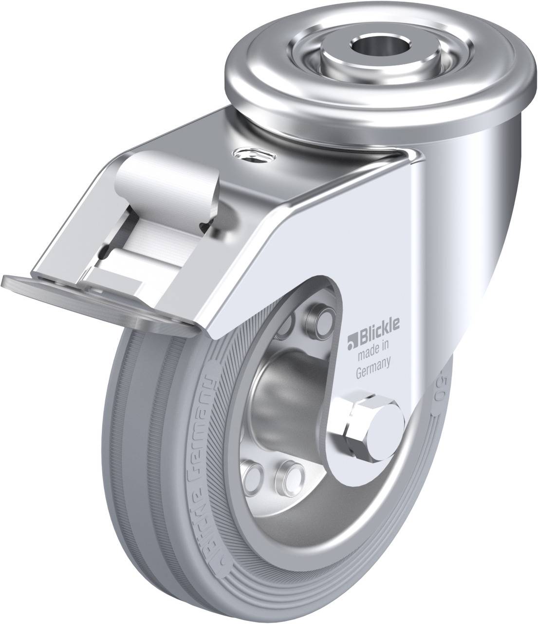 Blickle 620849 LER-VE 100R-FI-SG Kółko skrętne z hamulcem Średnica koła: 100 mm Maksymalne obciążenie: 70 kg 1 szt. - obrazek 1