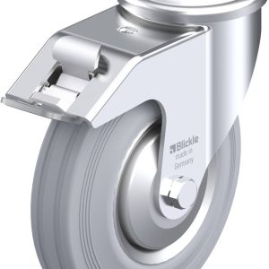 Blickle 707208 LER-VE 125R-FI-SG-FA Kółko skrętne z hamulcem Średnica koła: 125 mm Maksymalne obciążenie: 100 kg 1 szt. Blickle 707208 LER-VE 125R-FI-SG-FA Kółko skrętne z hamulcem Średnica koła: 125 mm Maksymalne obciążenie: 100 kg 1 szt.
