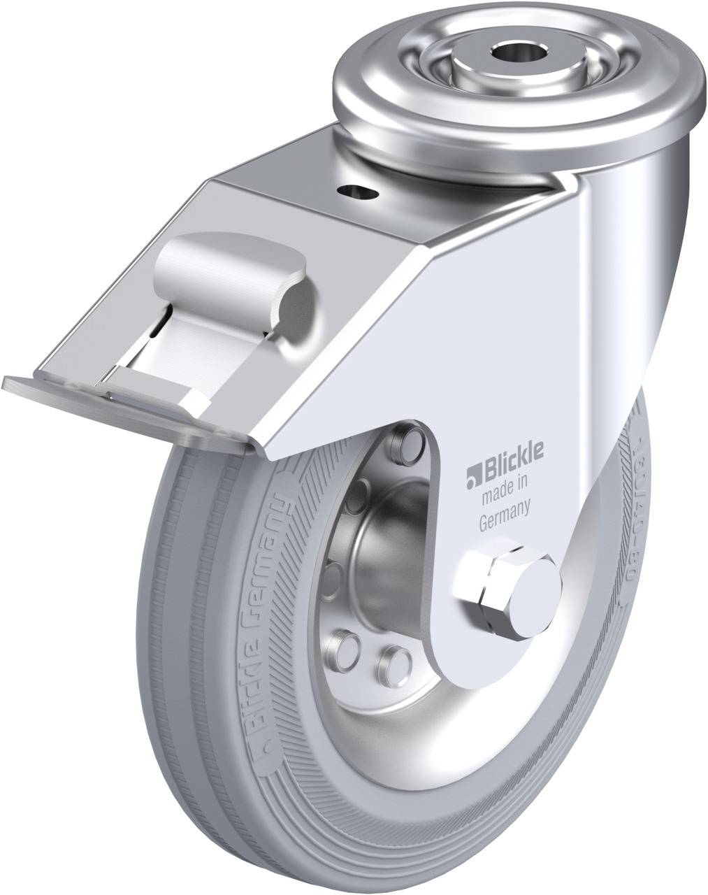 Blickle 632893 LER-VE 160R-FI-SG Kółko skrętne z hamulcem Średnica koła: 160 mm Maksymalne obciążenie: 135 kg 1 szt. - obrazek 1