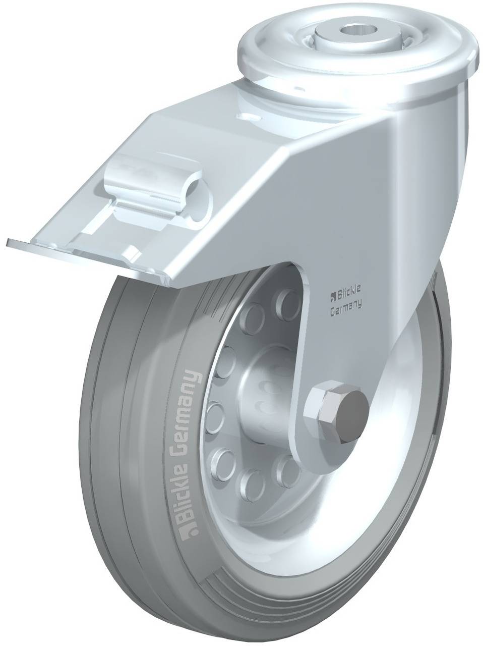 Blickle 742854 LER-VE 180R-FI-SG Kółko skrętne z hamulcem Średnica koła: 180 mm Maksymalne obciążenie: 170 kg 1 szt. - obrazek 1