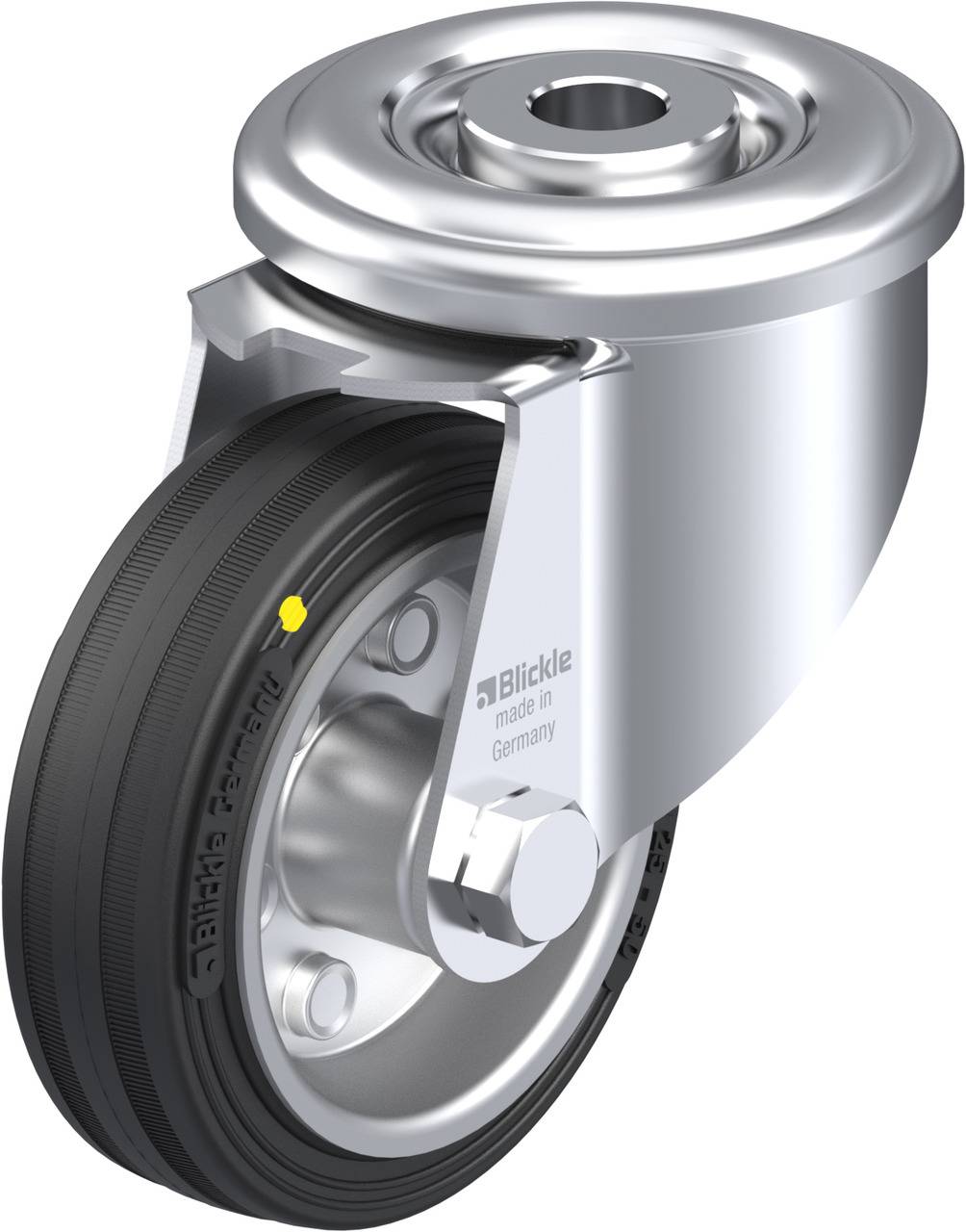 Blickle 625376 LER-VE 80R-EL Kółko skrętne Średnica koła: 80 mm Maksymalne obciążenie: 50 kg 1 szt. - obrazek 1