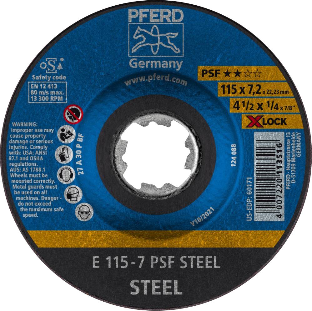 PFERD TOOLS 62011115 Tarcza tnąca wygięta Średnica 115 mm 10 szt. - obrazek 1