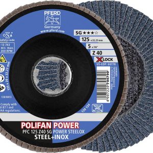 PFERD TOOLS 67784126 POLIFAN Z SG POWER STEELOX Tarcza lamelkowa Średnica 125 mm stal 10 szt. PFERD TOOLS 67784126 POLIFAN Z SG POWER STEELOX Tarcza lamelkowa Średnica 125 mm stal 10 szt.