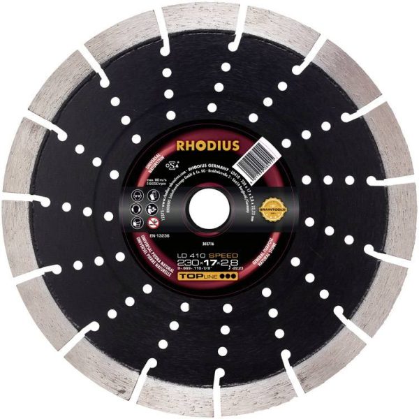 Rhodius 303713 LD410 SPEED Tarcza tnąca diamentowa Średnica 125 mm Średnica otworu 22.23 mm naturalny kamień 1 szt.