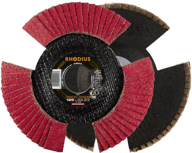 Rhodius 210645 VISION SPEED Tarcza lamelkowa Średnica 125 mm Średnica otworu 22.23 mm Wielkość ziarna 60 stal nierdzewna - obrazek 1