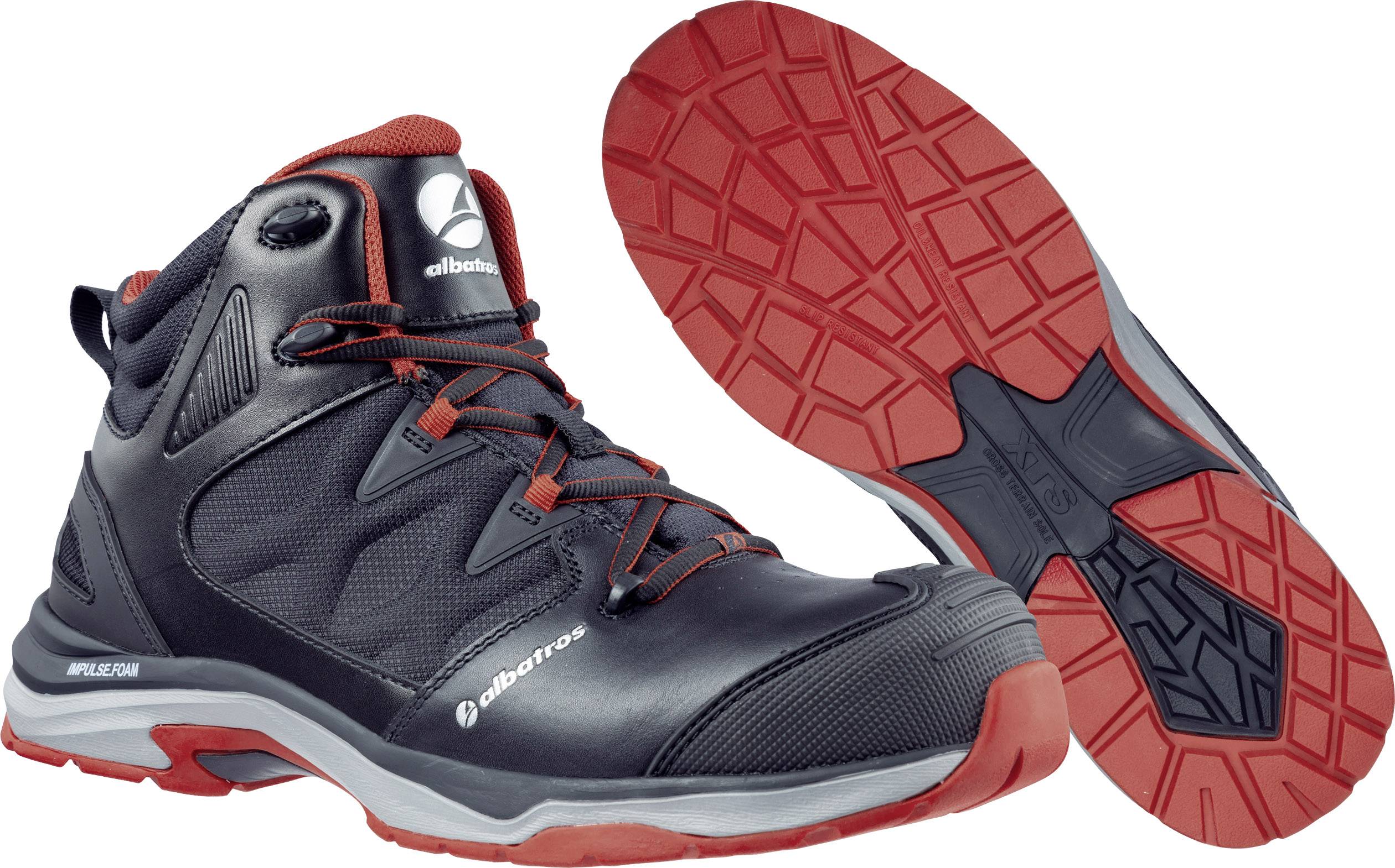 Albatros ULTRATRAIL BLACK MID 636200-40 ESD Buty ochronne S3 Rozmiar buta (EU): 40 czarny, czerwony 1 szt. - obrazek 1