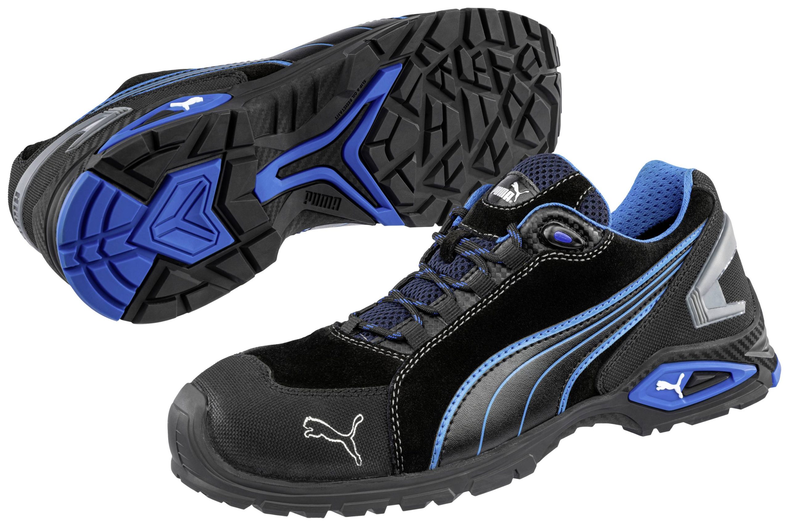 PUMA Rio Black Low 642750-39 Obuwie ochronne S3 Rozmiar buta (EU): 39 czarny, niebieski 1 szt. - obrazek 1