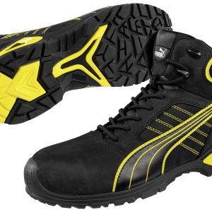 PUMA Amsterdam Mid 632240-39 Buty ochronne S3 Rozmiar buta (EU): 39 czarny, żółty 1 szt. PUMA Amsterdam Mid 632240-39 Buty ochronne S3 Rozmiar buta (EU): 39 czarny, żółty 1 szt.
