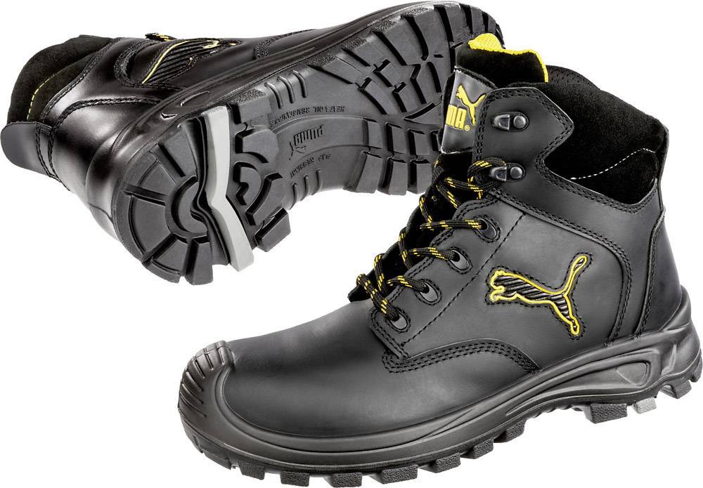 PUMA Borneo Black Mid 630411-39 Buty ochronne S3 Rozmiar buta (EU): 39 czarny, żółty 1 szt. - obrazek 1