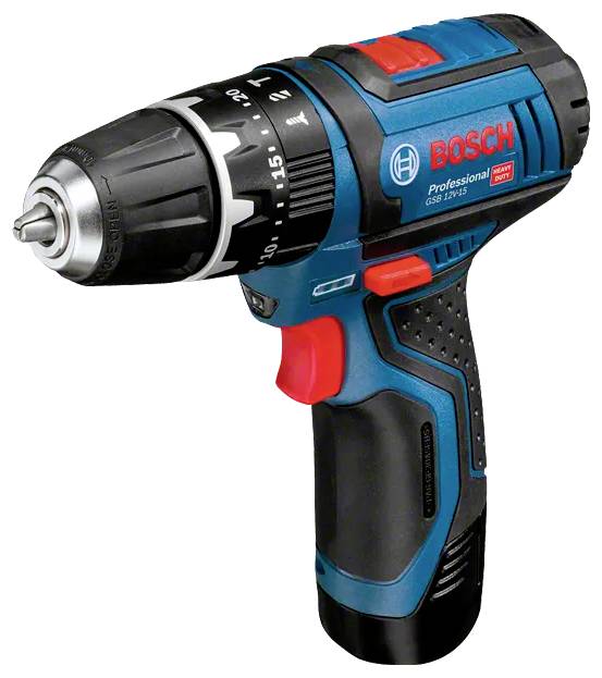 Wkrętarka udarowa akumulatorowa Bosch Professional GSB 12V-15 2-biegowa zaw. 2 akumulatory